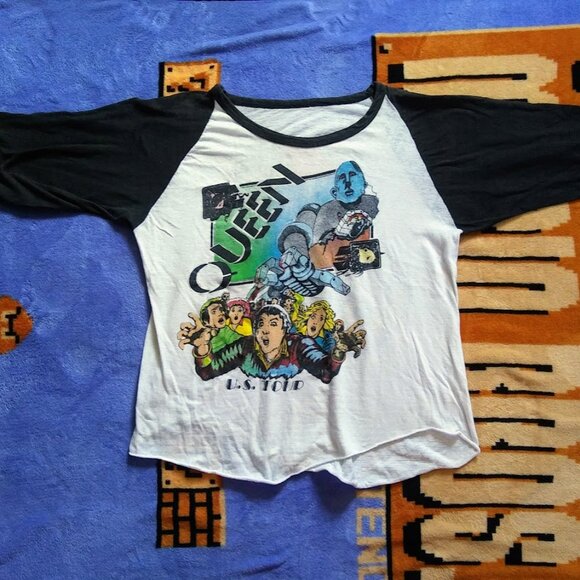 Vintage Rare Queen Band U.S Tour 1977 News Of The World Frank The Robot T-shirt - Picture 1 of 13